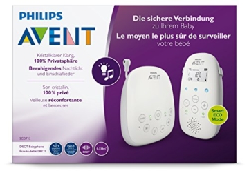 Philips Avent Audio-Babyphone SCD713/26, DECT-Technologie, Eco-Mode, 18 Std. Laufzeit, Gegensprechfunktion, Schlaflieder - 10