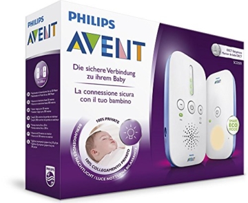 Philips Avent SCD501/00 Audio-Babyphone mit DECT-Technologie, Nachtlicht, Geräuschpegelanzeige, weiß/blau - 7