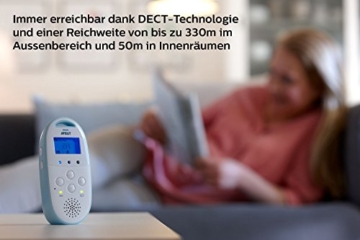 Philips Avent SCD560/00 Audio-Babyphone mit DECT-Technologie Smart Eco Mode, Gegensprechfunktion, blau - 2