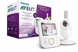 Philips AVENT SCD843/26 Video-Babyphone, 3,5 Zoll Farbdisplay, Eco-Mode, Gegensprechfunktion, Nachtlicht, weiß-grau - 1