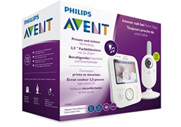 Philips AVENT SCD843/26 Video-Babyphone, 3,5 Zoll Farbdisplay, Eco-Mode, Gegensprechfunktion, Nachtlicht, weiß-grau - 8