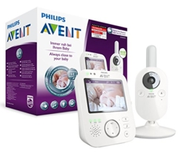 Philips Avent Video-Babyphone SCD630/26, 3,5 Zoll Farbdisplay, ECO-Mode, 10 Std. Akku, weiß/grau - 1