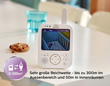 Philips Avent Video-Babyphone SCD630/26, 3,5 Zoll Farbdisplay, ECO-Mode, 10 Std. Akku, weiß/grau - 5