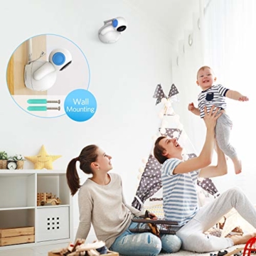 Video Babyphone,HOMIEE 2.0 Babyphone 360°Baby Kamera,5 Zoll LCD Monitor und 300m 2,4GWireless Verbindung, Ton und Temperaturalarm, Nachtsicht, Wiegenlied und Zweiwege Audio, Upgrade Version - 7